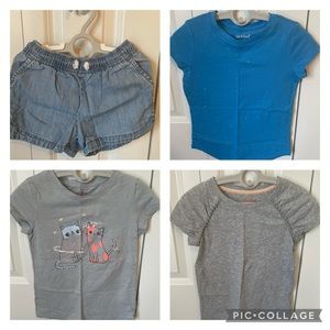 Cat & Jack Girls SPRING / SUMMER Tops & Shorts Bundle Size 6